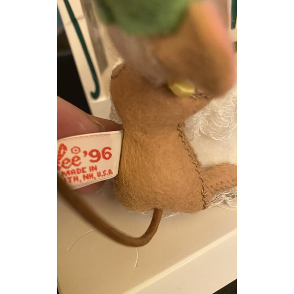 Annalee 3" Happy Birthday Cake One Year Mouse Vintage Doll 1996 Home Decor - Picture 6 of 6